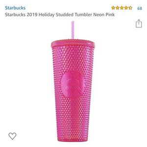 Starbucks 2019 holiday studded pink neon tumbler